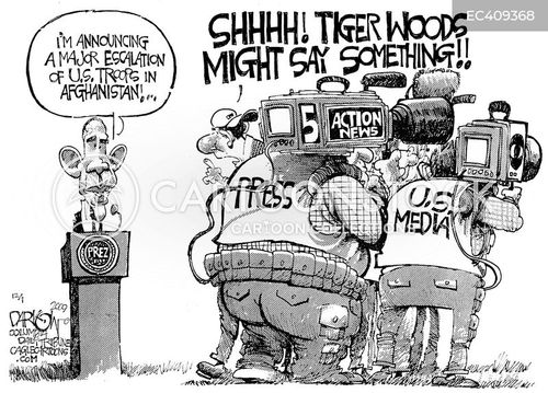 Tiger Woods Crash Cartoons and Comics - funny pictures from CartoonStock