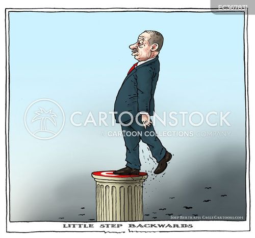 Step Backward Cartoons and Comics - funny pictures from CartoonStock