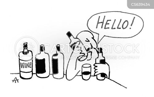 Talking To Bottle Cartoons and Comics - funny pictures from CartoonStock