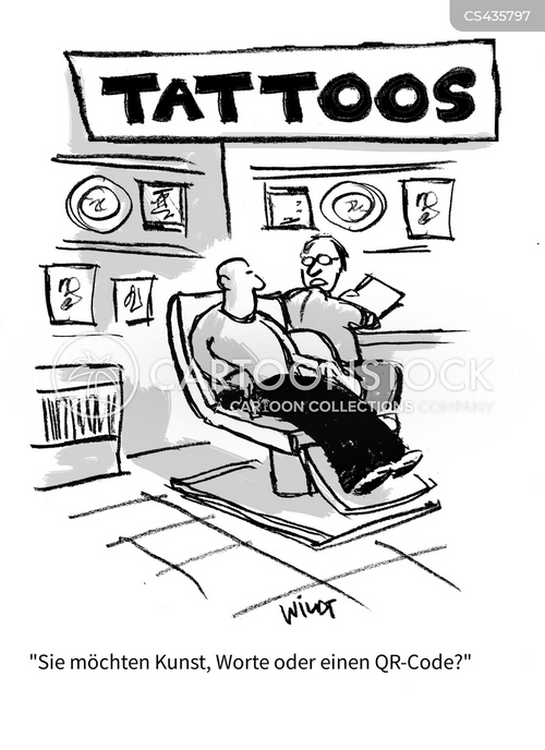 Cartoons und Karikaturen mit Hautkunst