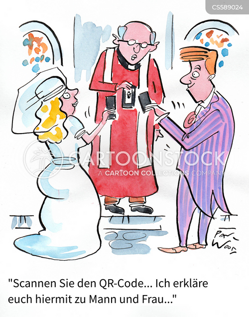 Cartoons und Karikaturen mit Qr-codes