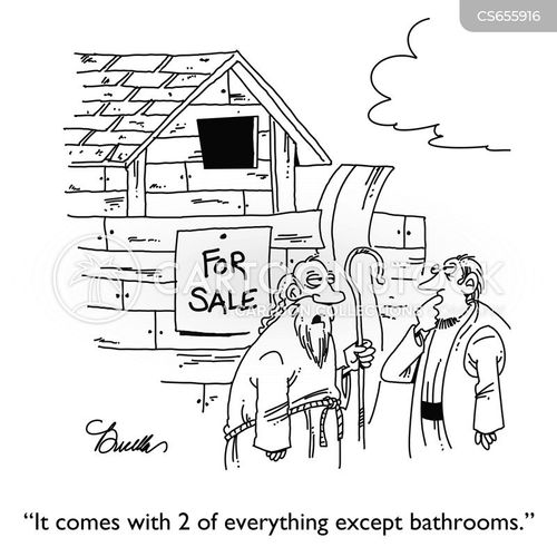 Except Bathrooms Cartoons and Comics - funny pictures from CartoonStock