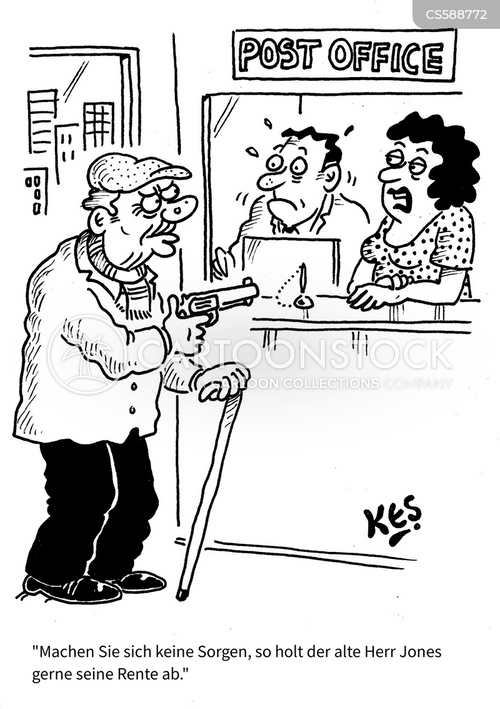 Cartoons und Karikaturen mit Rentensystem