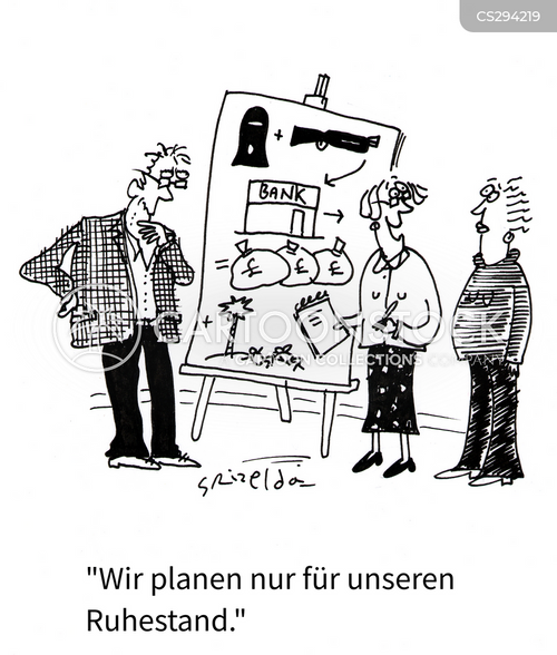 Cartoon Rente Cartoons und Karikaturen mit Rentenplananalyse