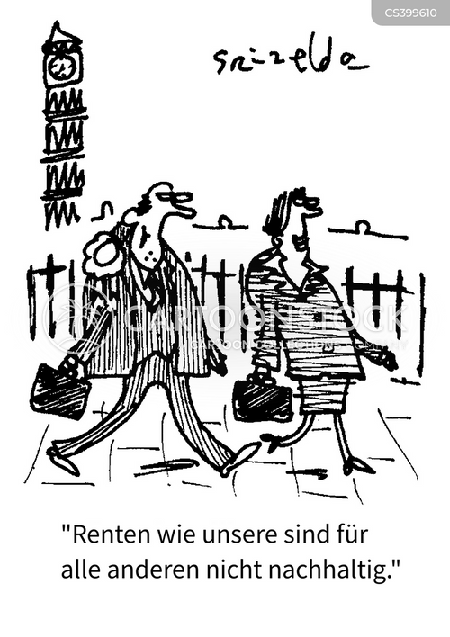 Cartoon Rente Cartoons und Karikaturen mit Renten