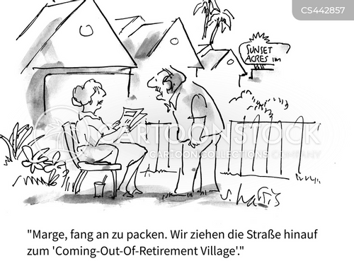 Cartoon Rente Cartoons und Karikaturen mit Ruhestandsgemeinschaft