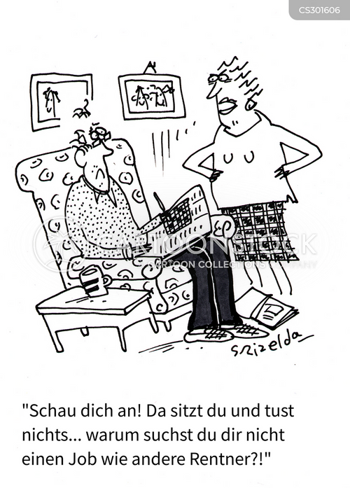 Cartoons und Karikaturen mit Rentnerinnen