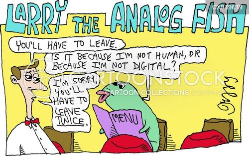 Analog Vs Digital Cartoons and Comics - funny pictures from CartoonStock
