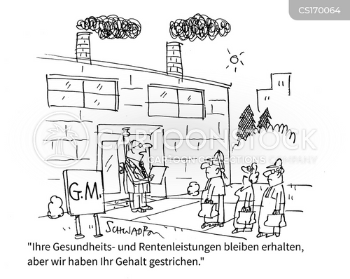 Cartoons und Karikaturen mit Rentenleistungen
