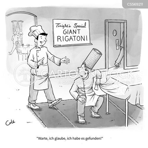 Humor Comics Rigotoni Cartoons und Karikaturen mit Pastaform