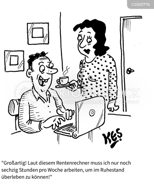 Cartoon Rente Cartoons und Karikaturen mit Rentenberechnungen