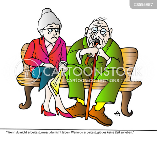 Cartoons und Karikaturen mit Arbeit Um Zu Leben