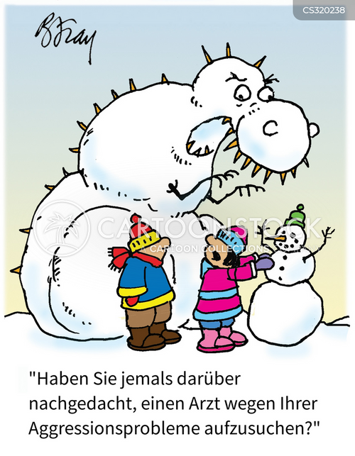Cartoons und Karikaturen mit Aggression