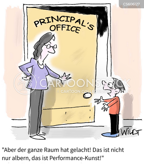 Cartoon Inconsistent Performance Cartoons und Karikaturen mit Performance-kunst