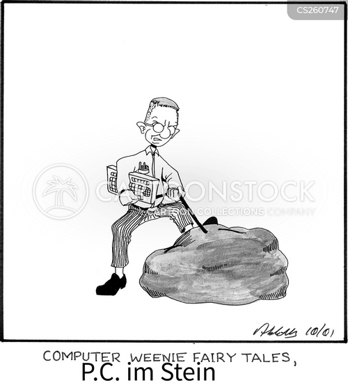 Cartoons und Karikaturen mit Personal Computer