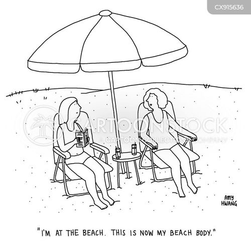 Bikini Beach Body Cartoons and Comics - funny pictures from CartoonStock