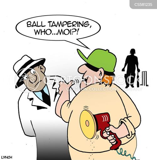 Ball Tampering Cartoons and Comics - funny pictures from CartoonStock