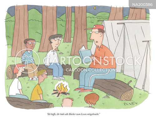 Cartoons und Karikaturen mit Junge Pfadfinder