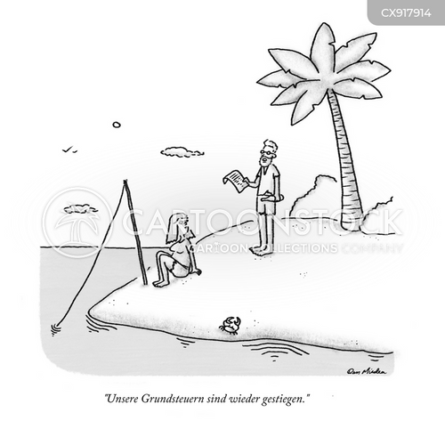 Cartoons und Karikaturen mit Auf Einer Insel Gestrandet