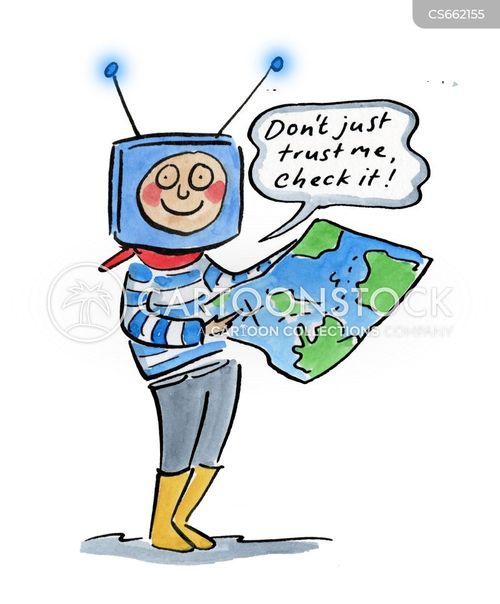 Verify Your Sources Cartoons and Comics - funny pictures from CartoonStock