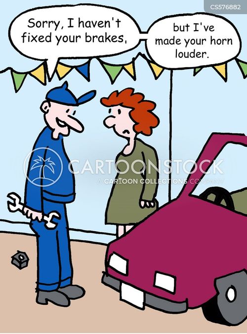 Brake Repair Cartoons and Comics - funny pictures from CartoonStock