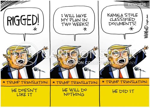 Trump Translation Cartoons and Comics - funny pictures from CartoonStock