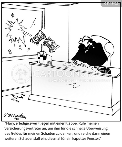 Cartoons und Karikaturen mit Broken Window