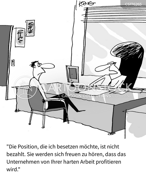 Cartoons und Karikaturen mit Bezahlte Position