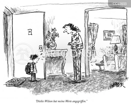 Cartoons und Karikaturen mit Hazing