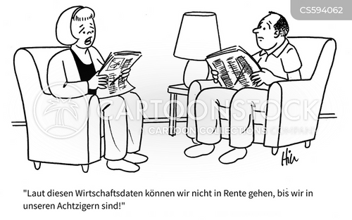 Cartoons und Karikaturen mit Alternde Wirtschaft