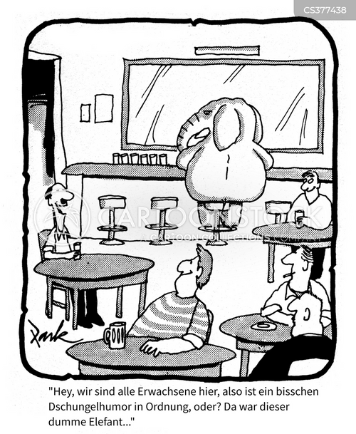 Cartoons und Karikaturen mit Humors