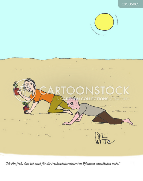Cartoons und Karikaturen mit Pflegeleichte Zimmerpflanzen