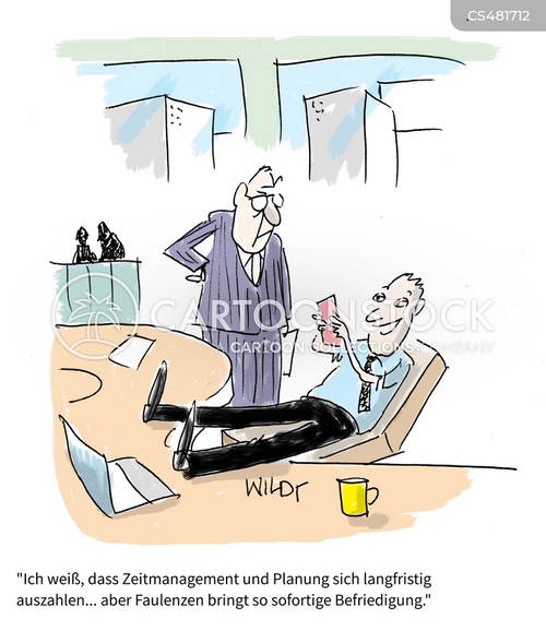 Cartoons und Karikaturen mit Unmittelbare Befriedigung
