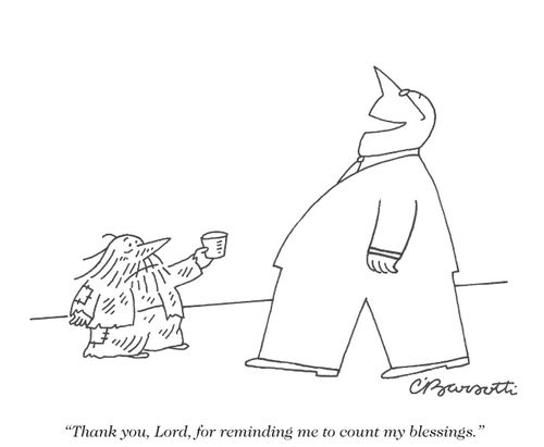 "Thank you, Lord, for reminding me to count my blessings."