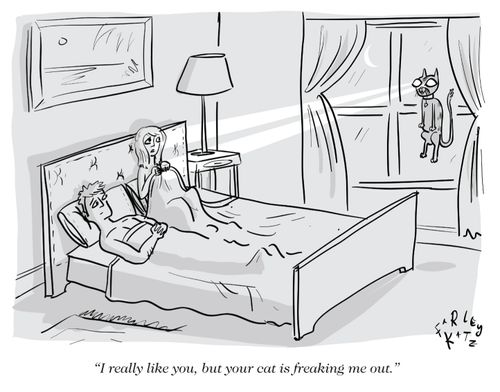 "I really like you, but your cat is freaking me out."