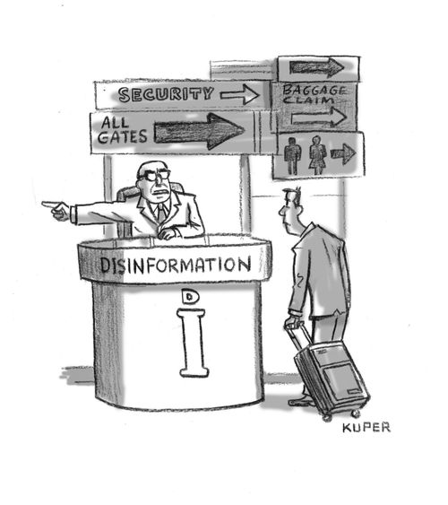 Disinformation booth.