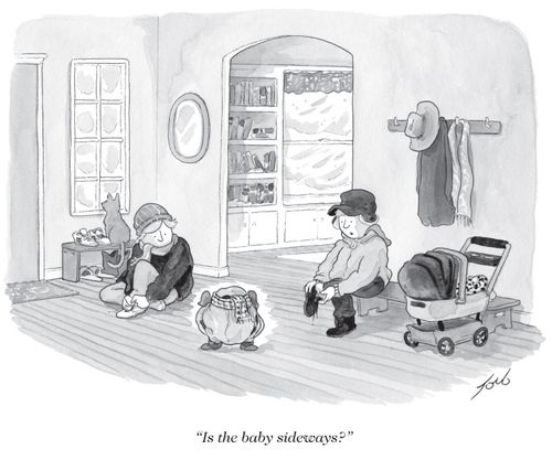 "Is the baby sideways?"