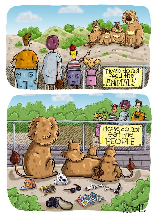 Please Do Not Feed The Animals/Please Do Not Eat The People