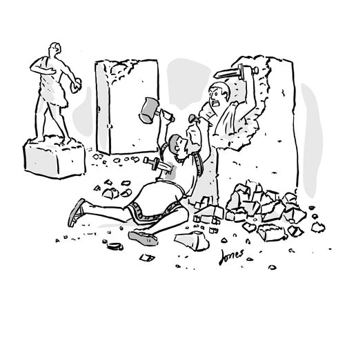 Roman sculptor murdered by his sculpture