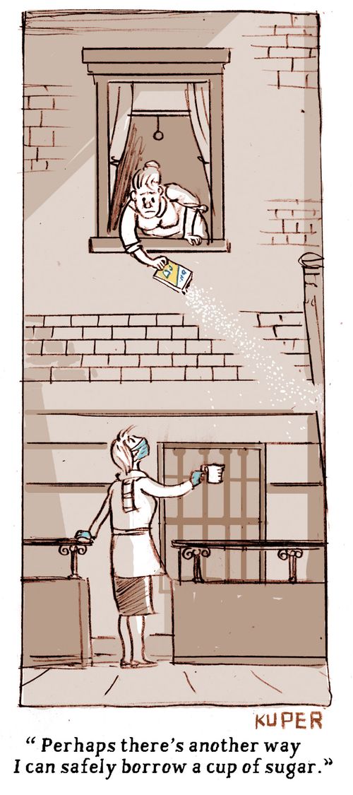 "Perhaps there's another way I can safely borrow a cup of sugar."