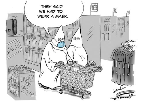 "They said we had to wear a mask."