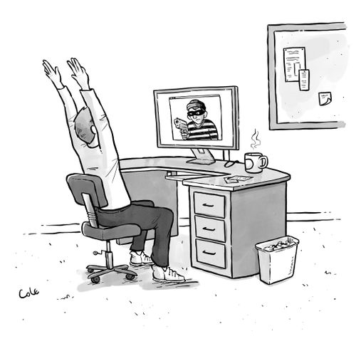 Being held at virtual gun-point.