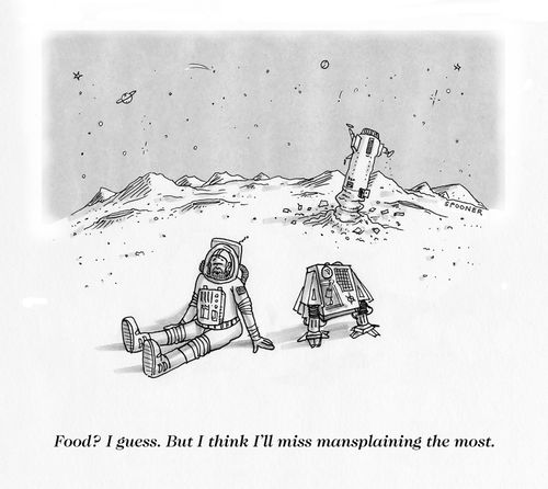 "Food? I guess. But I think I'll miss mansplaining the most."