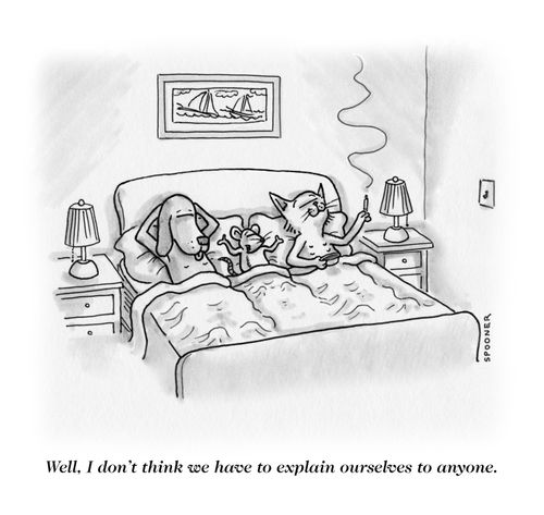 "Well, I don't think we have to explain ourselves to anyone."