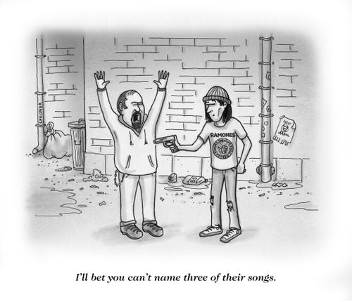 "I'll bet you can't name three of their songs."
