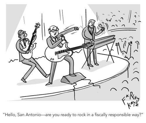 "Hello, San Antonio - are you ready to rock in a fiscally responsible way?"