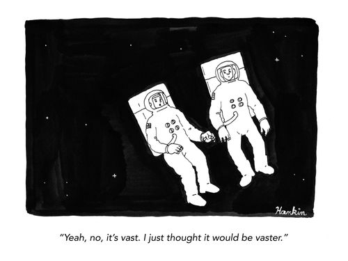 "Yeah, no, it's vast. I just thought it would be vaster."