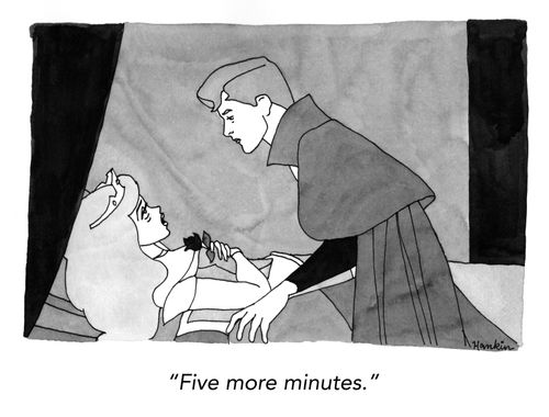 "Five more minutes."
