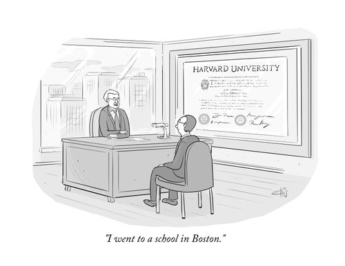 "I went to a school is Boston."