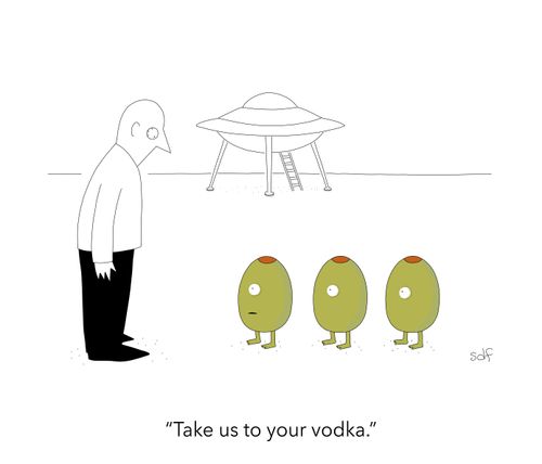 "Take us to your vodka."